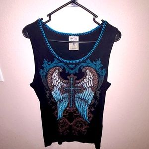 Y2k cross never worn tank